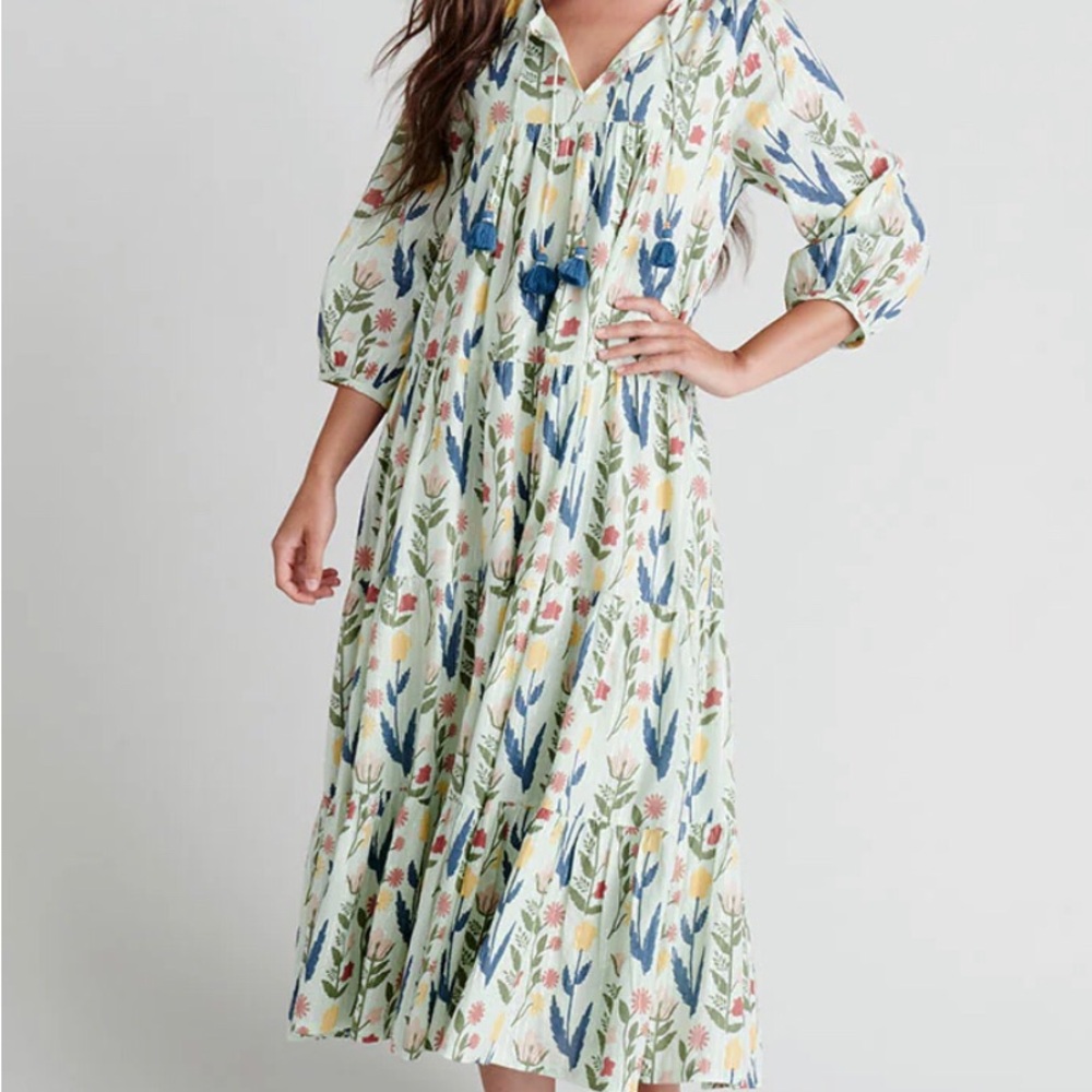 Pink Chicken Womens Indira Dress - Paper Floral Small